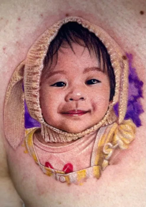 ภาพเหมือนลูกน้อย งานสี