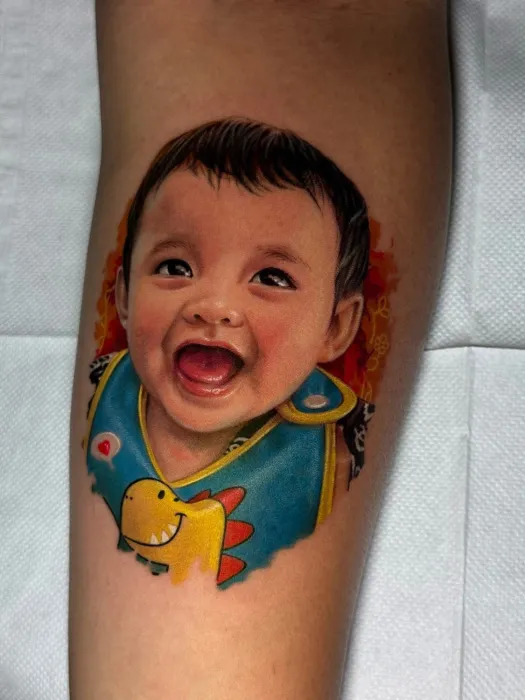 Smiling child portrait in color