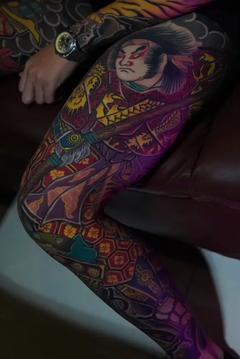 ลายซามูไรเต็มขา
