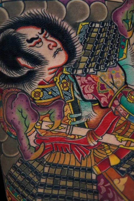 รายละเอียดลายนักรบซามูไร