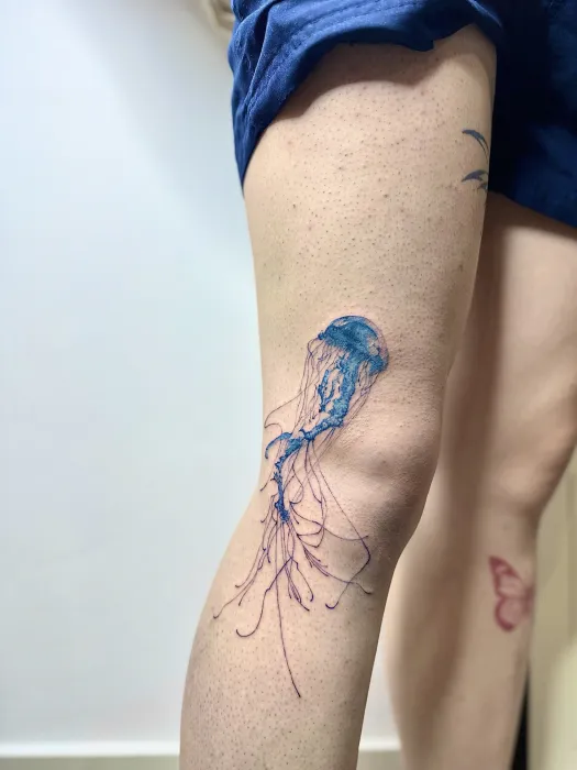 ลายแมงกะพรุนสีน้ำ